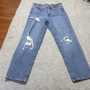 Old Navy Blue Distressed Women Jeans